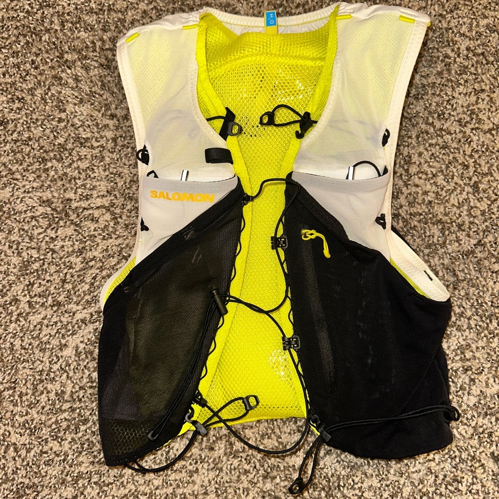 Salomon Neon Yellow and Black Trail Vest